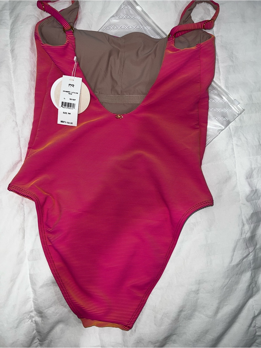 Women’s Pink Scoop Neck One-Piece Swimsuit PQ Swim Lucia - Picture 8 of 11